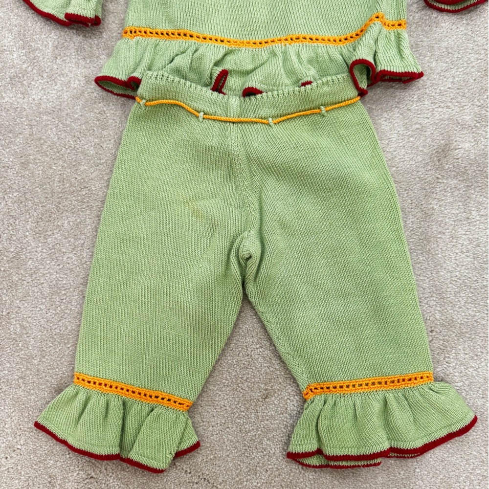 Zackali 4 Kids Green Knit girls knit set, size 2 - Picture 6 of 8